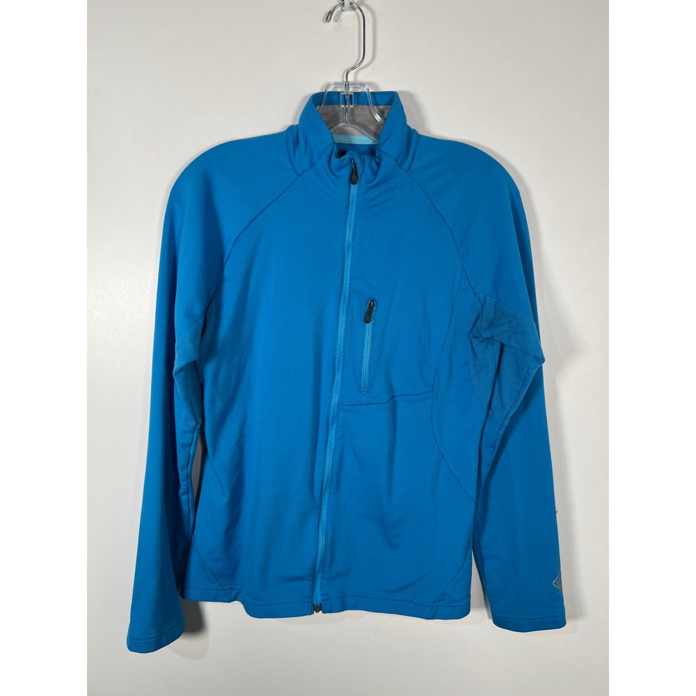 Salomon Blue Full Zip Lightweight Technical Running Jacket Base Layer Mens L